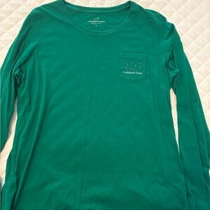 Vineyard Vines Christmas Green Long Sleeve Shirt